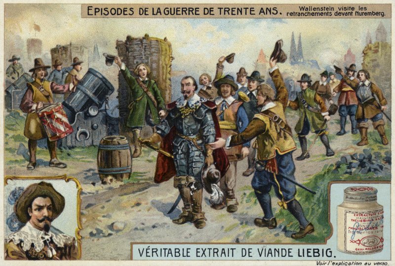 Wallenstein visitant les retranchements avant Nuremberg, 1632 - European School