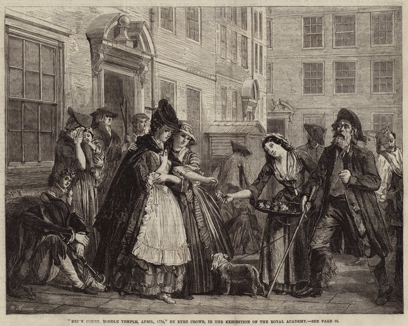 Brick Court, Middle Temple, avril 1774 - Eyre Crowe