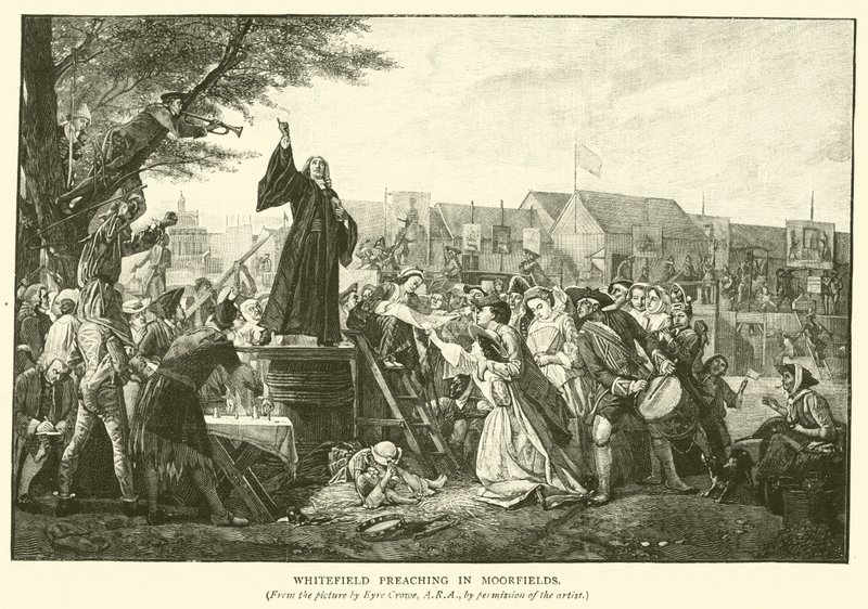 Whitefield prêchant à Moorfields - Eyre Crowe