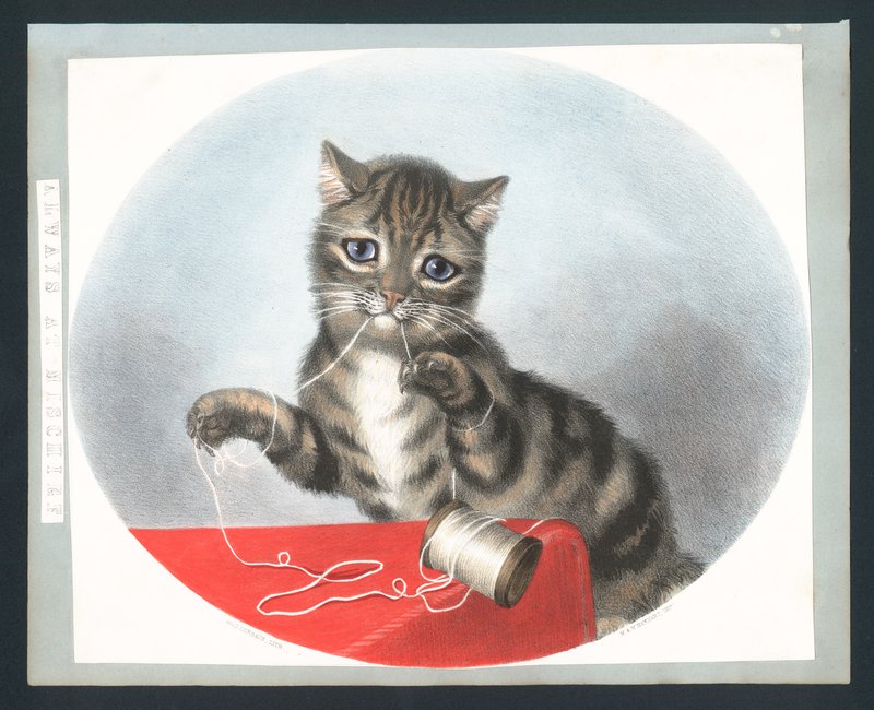 Toujours à faire des bêtises - carte de vœux victorienne - Fanny Corbaux