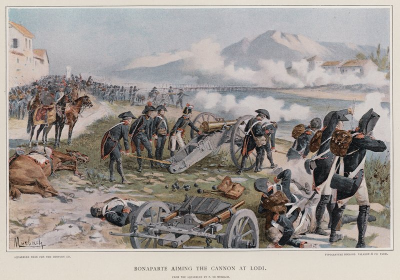Bonaparte visant le canon à Lodi - Felicien baron de Myrbach Rheinfeld