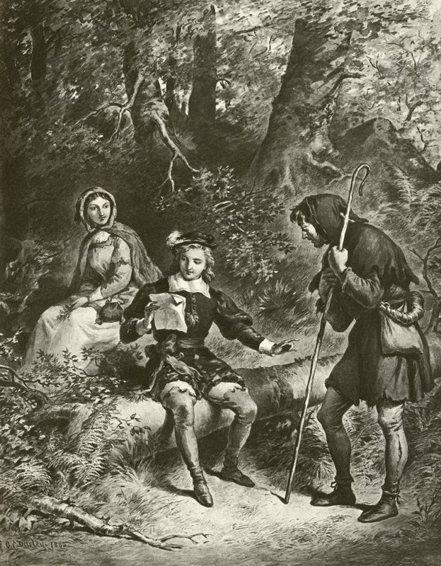 Comme il vous plaira. Acte IV-Scène III - Felix Octavius Carr Darley
