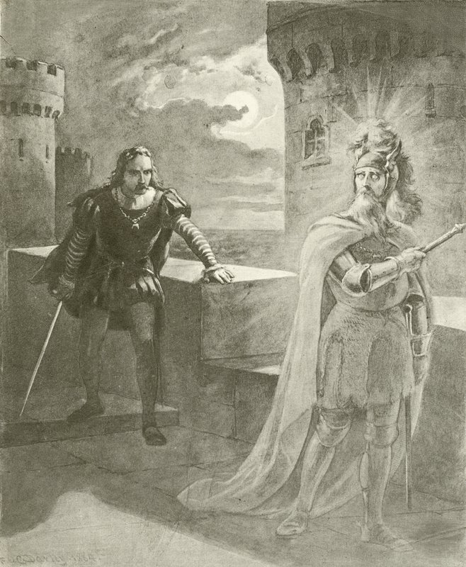 Hamlet. Acte I, Scène V (gravure) - Felix Octavius Carr Darley