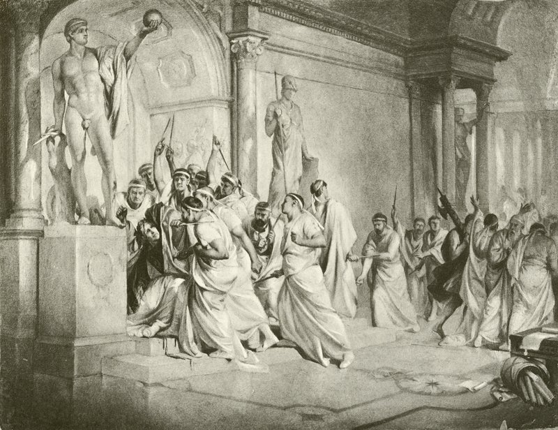 Jules César. Acte III-Scène I - Felix Octavius Carr Darley