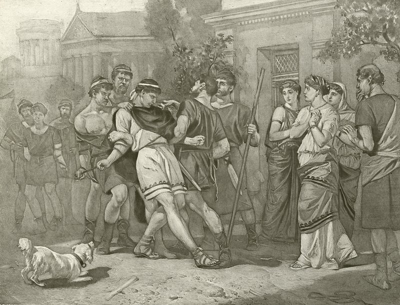 La Comédie des erreurs. Acte IV, Scène IV (gravure) - Felix Octavius Carr Darley