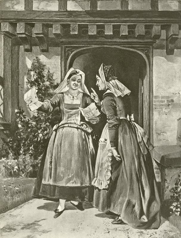 Les Joyeuses Commères de Windsor. Acte II, Scène I - Felix Octavius Carr Darley