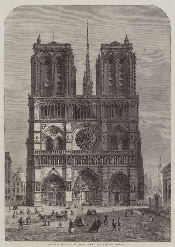 Restauration de Notre-Dame, Paris, la façade ouest - Felix Thorigny