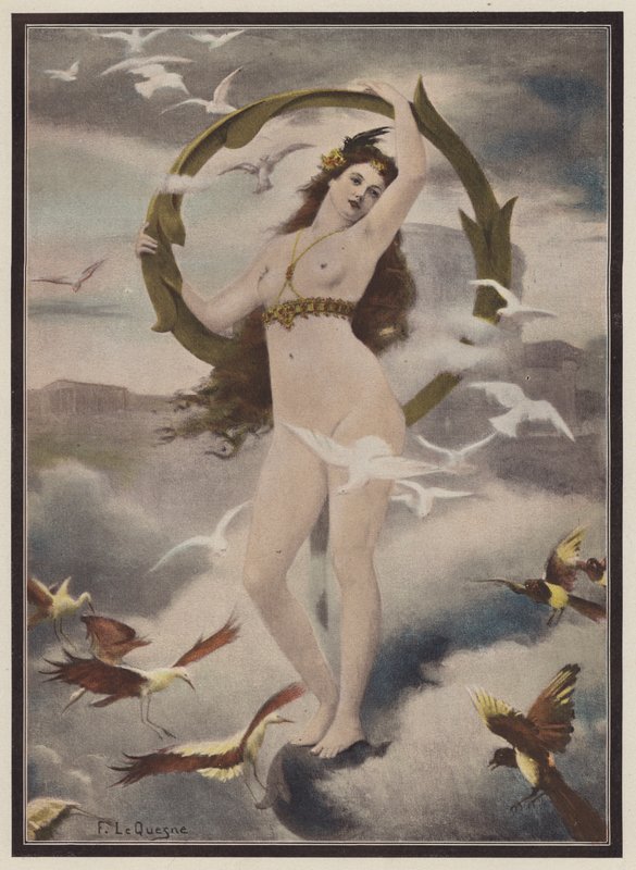 Femme entourée d