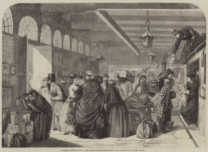 Gare de Hastings, arrivée du train descendant - Florence Claxton