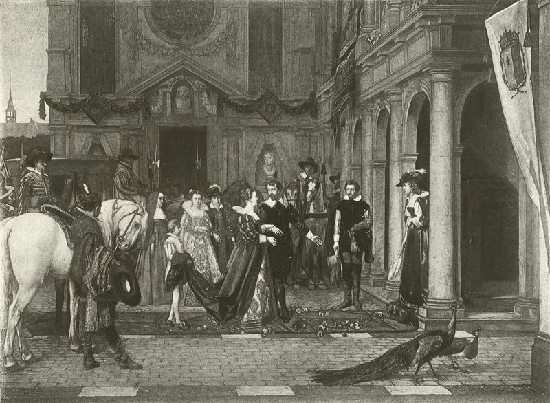 Marie de Médicis chez Rubens (gravure) - Florent Willems