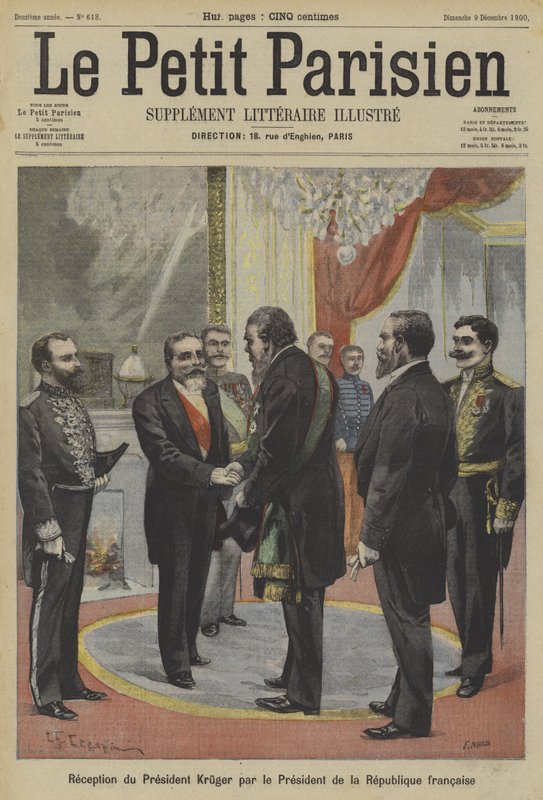 Le président Émile Loubet de France recevant Paul Kruger, ancien président du Transvaal - Fortune Louis Meaulle