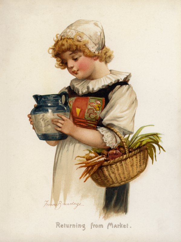 Filles : Retour du marché - Frances Brundage