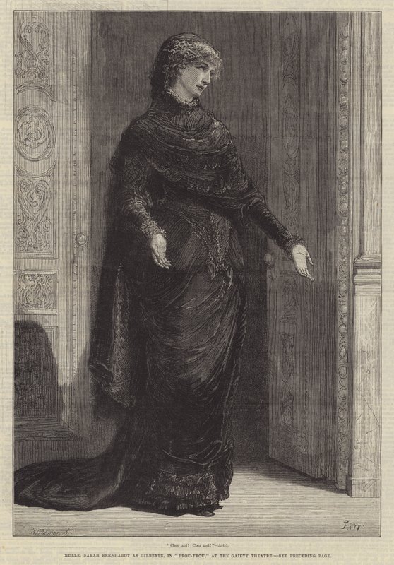Mademoiselle Sarah Bernhardt en Gilberte, dans Frou-Frou, au Théâtre Gaiety - Francis S. Walker