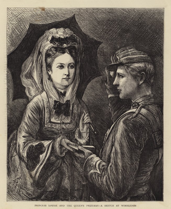 Princesse Louise et le lauréat de la Reine, une esquisse à Wimbledon - Francis S. Walker
