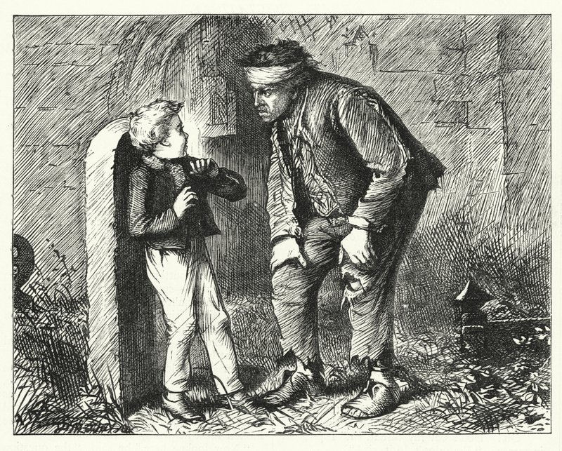 Illustration pour Les Grandes Espérances de Charles Dickens (gravure) - Francis Arthur Fraser