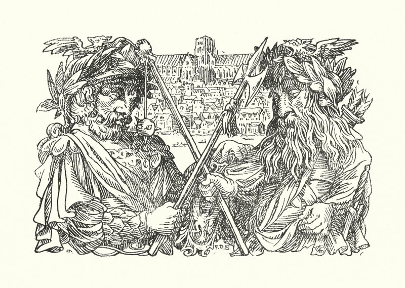 Merrie England : Vieux Londres (lithographie) - Francis Donkin Bedford