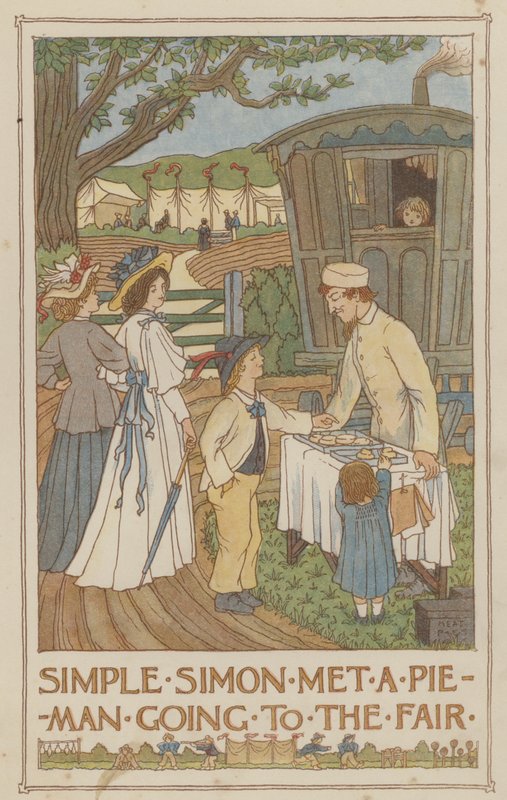 Simple Simon a rencontré un piroguier qui allait à la foire (litho couleur) - Francis Donkin Bedford