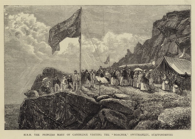 S.A.R. la Princesse Mary de Cambridge visitant les Roaches, Swythamley, Staffordshire - Francis S. Walker