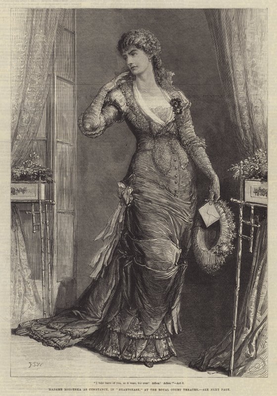 Madame Modjeska en Constance, dans Heartsease, au Royal Court Theatre - Francis S. Walker