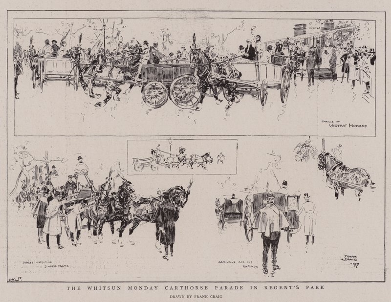 Le défilé des chevaux de trait du lundi de Pentecôte dans Regent