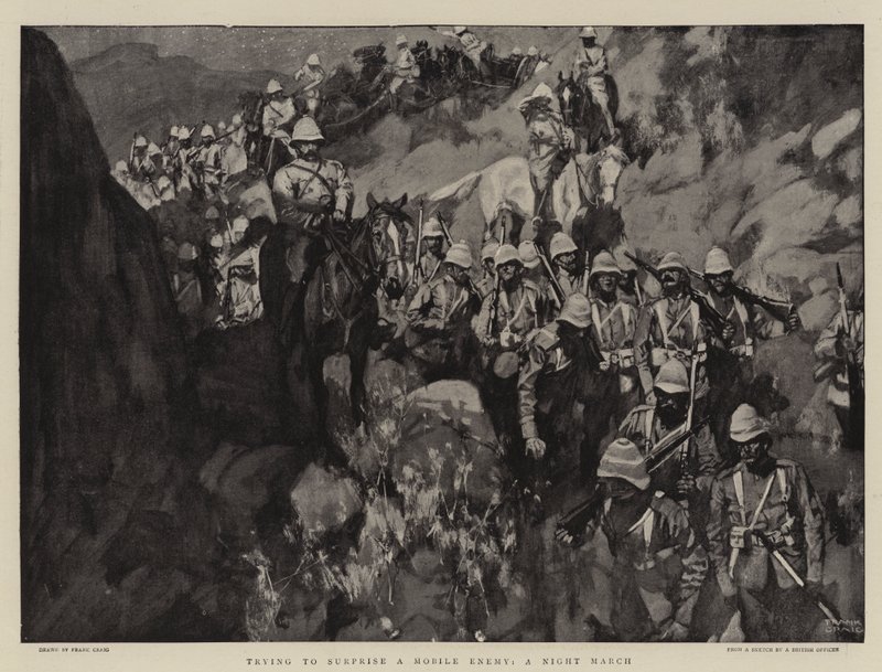 Tentative de surprendre un ennemi mobile, une marche de nuit - Frank Craig