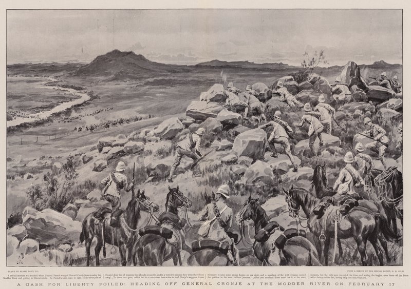 Une tentative de fuite déjouée, interception du général Cronje à la rivière Modder le 17 février - Frank Dadd