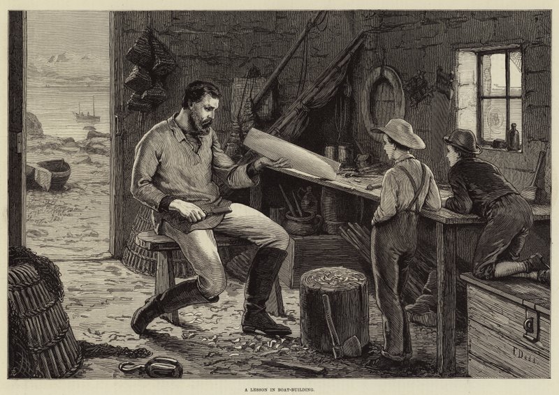 Une leçon de construction de bateaux - Frank Dadd