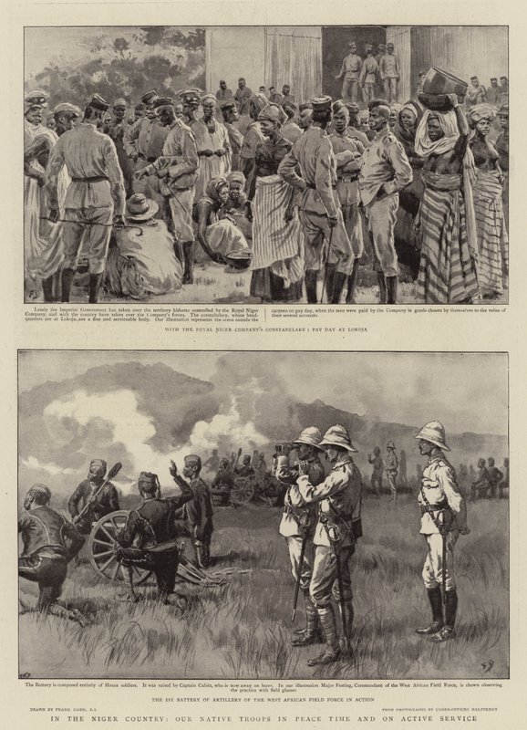 Dans le pays du Niger, nos troupes indigènes en temps de paix et en service actif - Frank Dadd