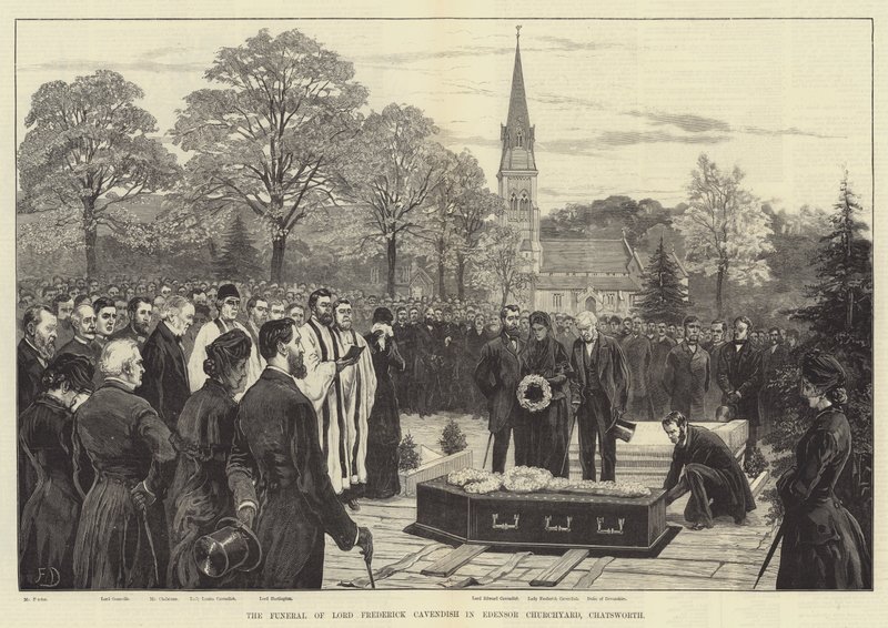 Les funérailles de Lord Frederick Cavendish dans le cimetière de l