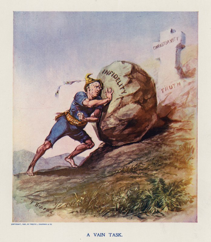 A Vain Task (colour litho) - Frank Beard