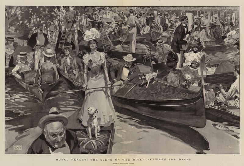 Henley Royal, la Scène sur la Rivière entre les Courses - Frank Craig