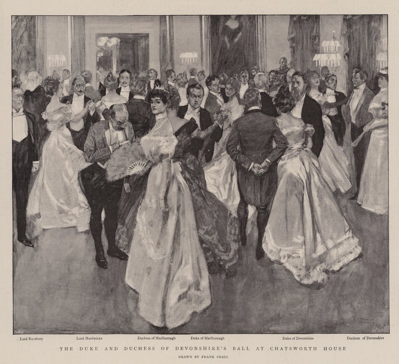 Le bal du duc et de la duchesse de Devonshire à Chatsworth House - Frank Craig