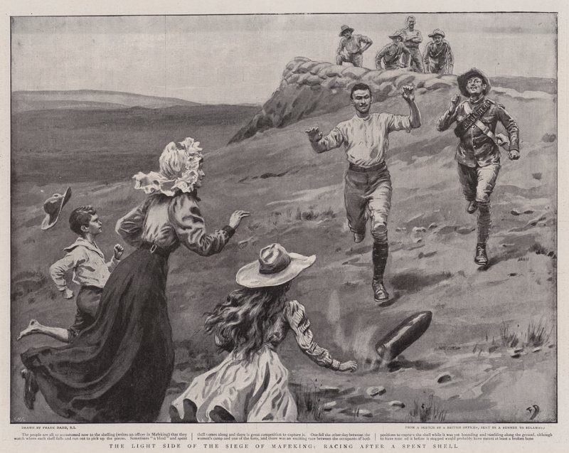 Le côté lumineux du siège de Mafeking, course après un obus épuisé - Frank Dadd