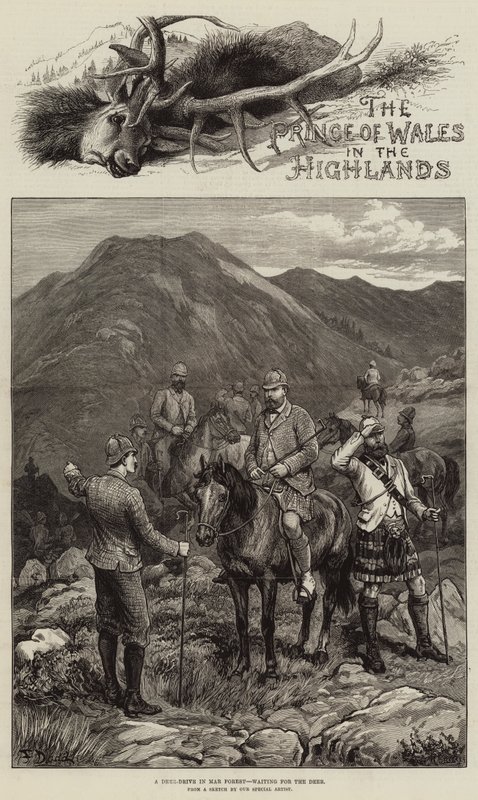 Le Prince de Galles dans les Highlands - Frank Dadd