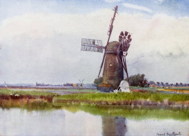 Norfolk Broads : Pays des moulins au-dessus de Stokesby - Frank Southgate