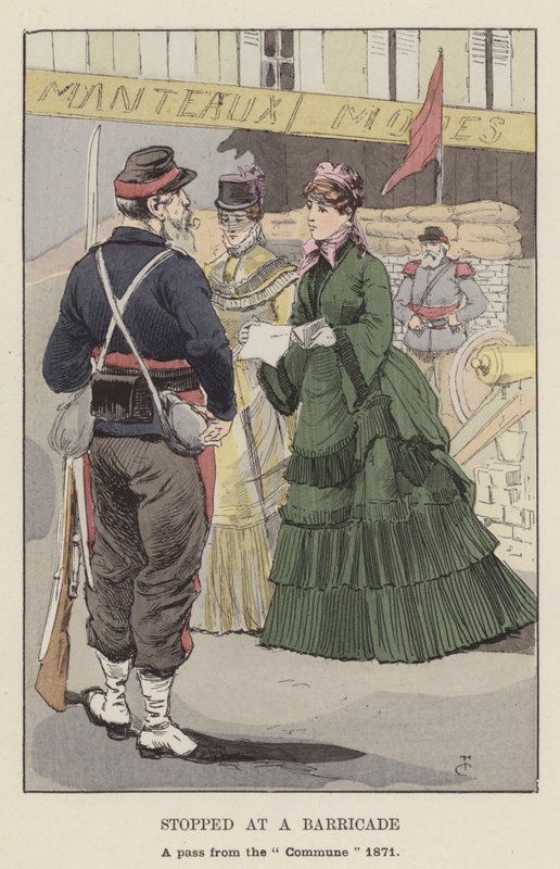 Arrêté à une barricade, un laissez-passer de la Commune 1871 - François Courboin