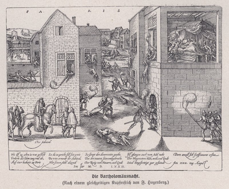 Le massacre de la Saint-Barthélemy, Paris, France - Franz (after) Hogenberg