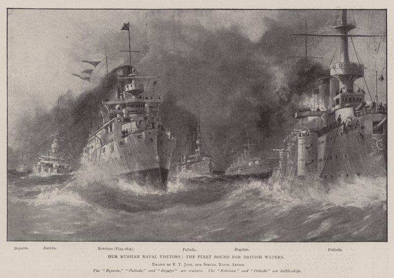 Nos visiteurs navals russes, la flotte en route pour les eaux britanniques - Fred T. Jane