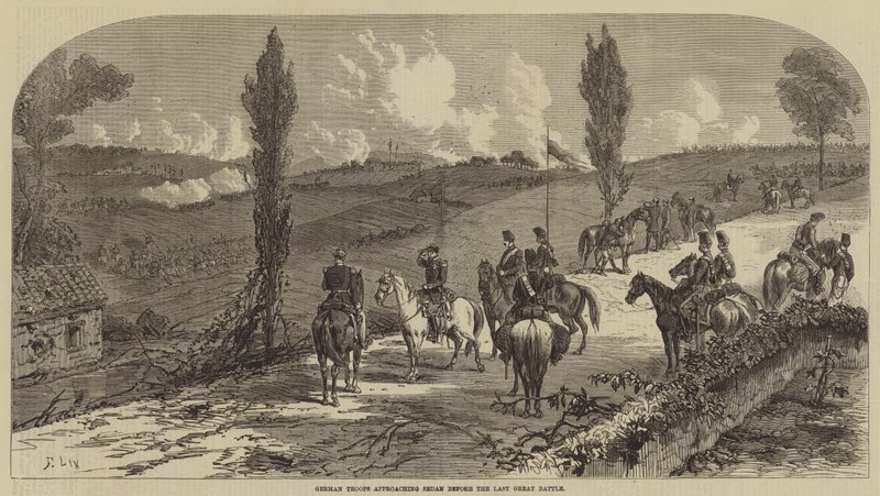 Troupes allemandes approchant de Sedan avant la dernière grande bataille - Frederic Theodore Lix