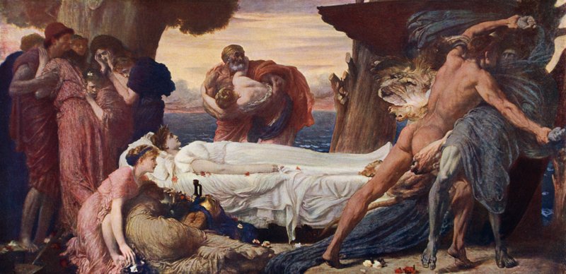 Hercule luttant avec la Mort pour le corps d