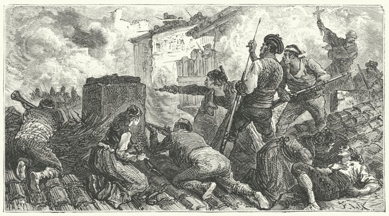 Défense de Saragosse contre les Français - Frederic Theodore (after) Lix