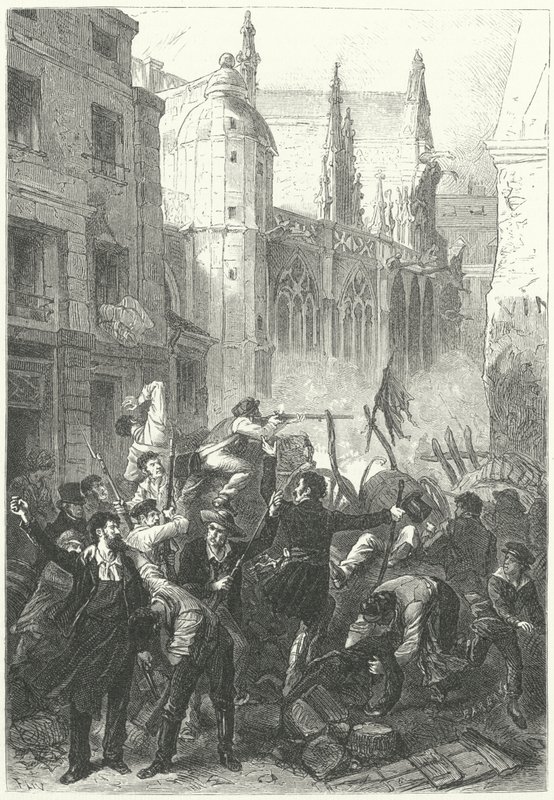 Journées de Juin, Révolution de 1848, Paris (gravure) - Frederic Theodore (after) Lix