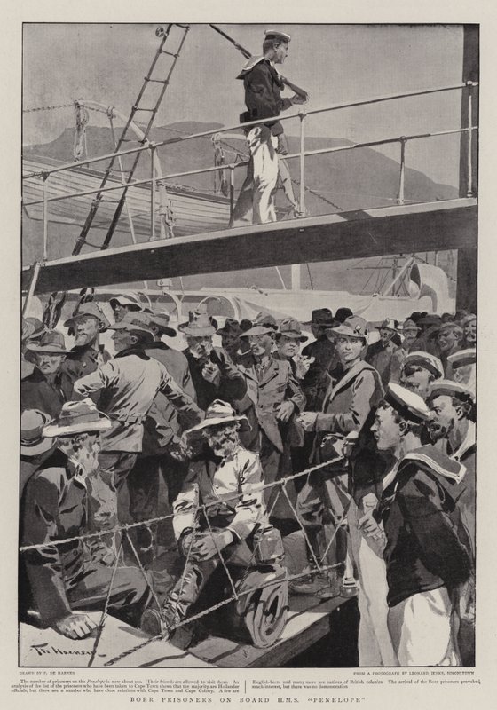 Prisonniers boers à bord du H.M.S. Penelope - Frederic de Haenen