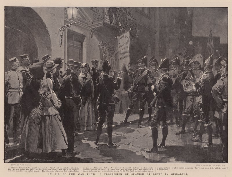 En aide au fonds de guerre, une procession d