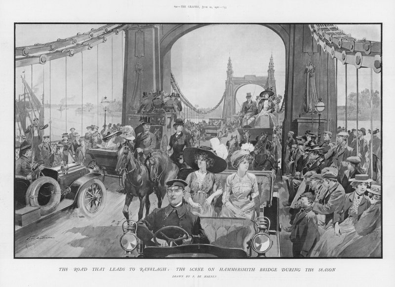 La scène sur le pont de Hammersmith pendant la saison - Frederic de Haenen