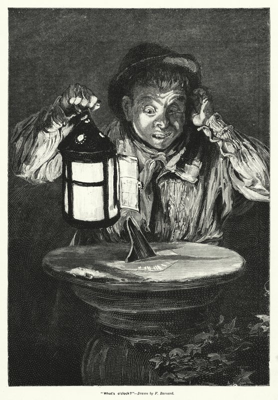Quelle heure est-il ? (gravure) - Frederick (after) Barnard