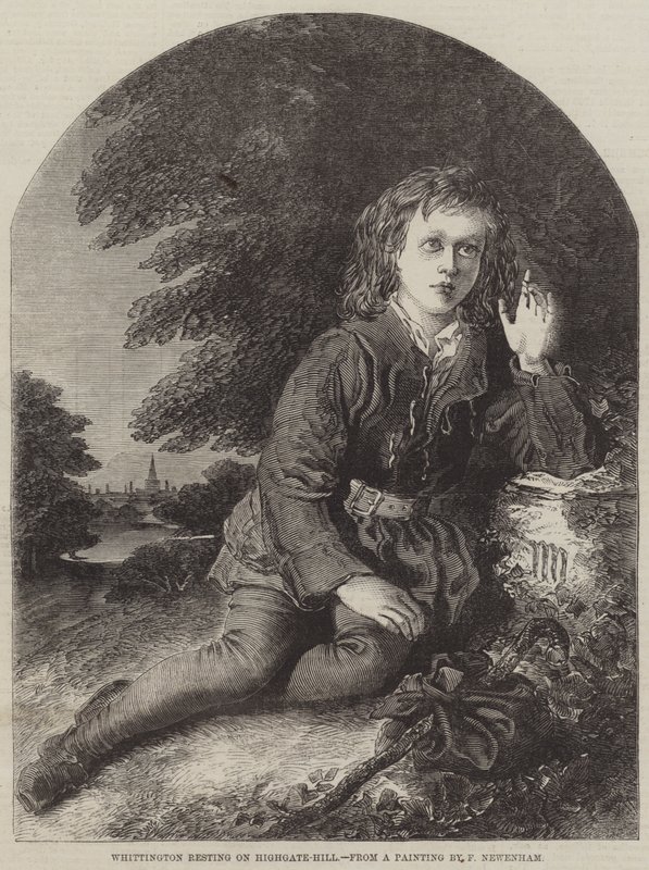 Whittington se reposant sur Highgate-Hill - Frederick Newenham
