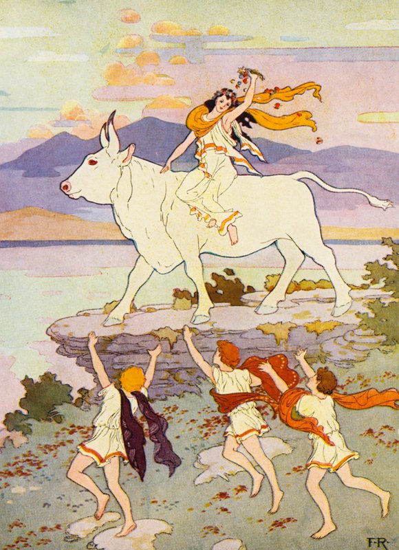 Europa agita la main et cria "Au revoir" - Frederick Richardson