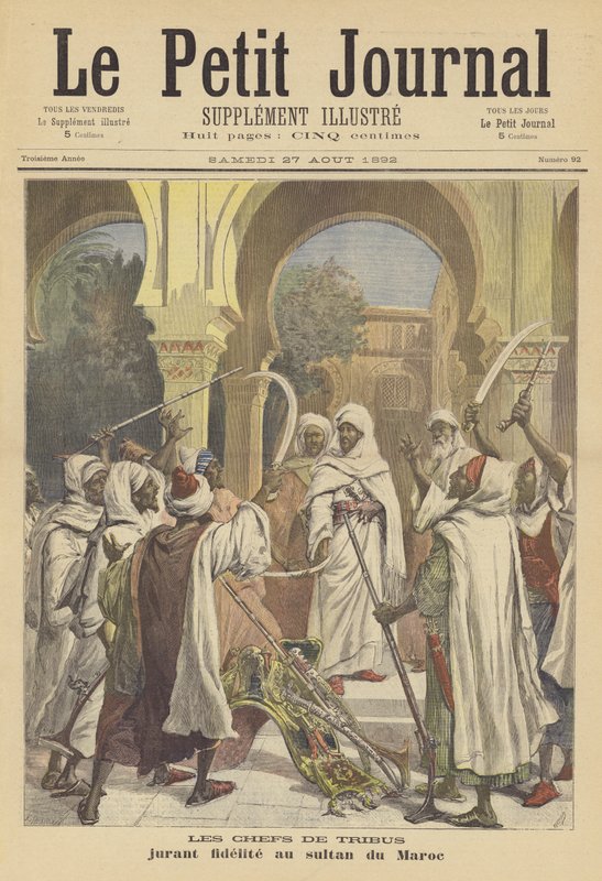 Chefs tribaux prêtant serment de fidélité au sultan du Maroc - French School