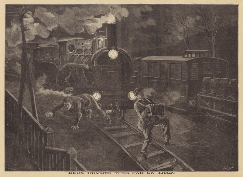 Deux hommes tués par un train - French School